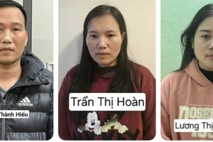 Trần Thị Hoàn và các đồng phạm trong vụ án.(Ảnh: CA).