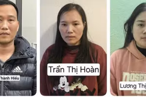 Trần Thị Hoàn và các đồng phạm trong vụ án.(Ảnh: CA).