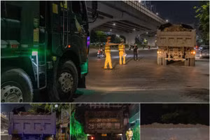 CATP Hà Nội xử lý 555 xe chở hàng quá tải trọng