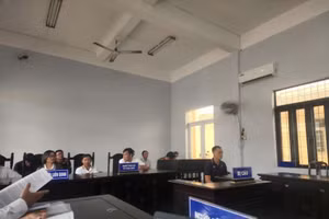 Bị cáo Tạ Ngọc Thủ tại phiên tòa xét xử sơ thẩm.