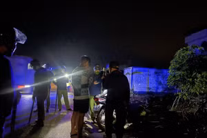 Lực lượng chức năng Công an xã Lục Nam tuần tra. (Ảnh: CABN).