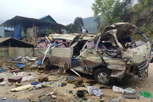 Hiện trường vụ tai nạn.