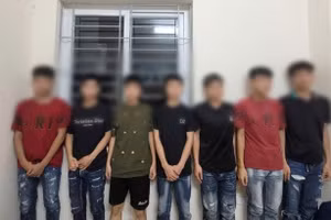 Nhóm đối tượng mang hung khí đánh nhau bị tạm giữ.