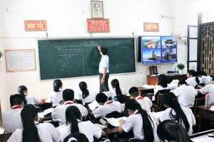 Tiết học của thầy và trò tỉnh Nam Định.