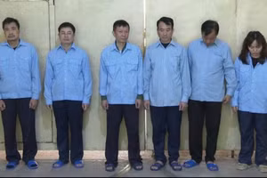 Các bị cáo trong vụ án.(Ảnh: CAHN).