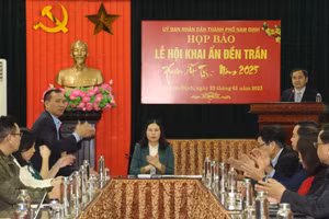 Thắt chặt an ninh bảo vệ lễ khai ấn Đền Trần Nam Định