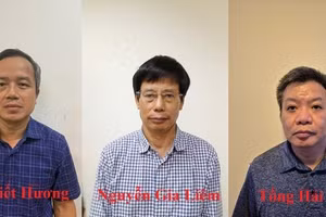 Các bị can trong vụ án. (Ảnh: Bộ Công an)