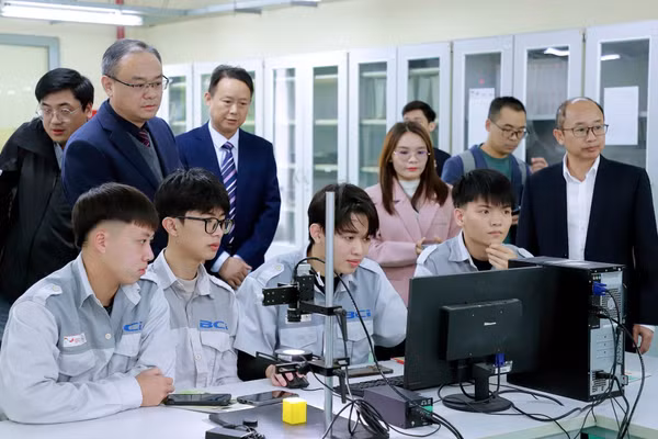Giờ học của sinh viên Trường Cao đẳng Công nghiệp Bắc Ninh.