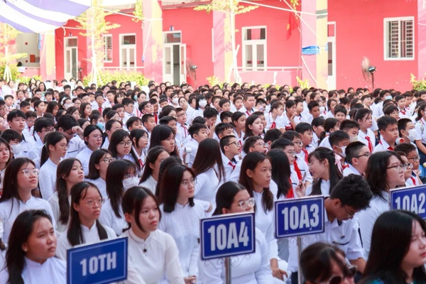 Học sinh Trường Trung học Thực hành Sài Gòn (Trường Đại học Sài Gòn) trong năm học 2025 - 2026. Ảnh: NTCC