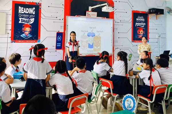 Tiết học của học sinh Trường Tiểu học Thuận Kiều (phường Đông Hưng Thuận, TPHCM).