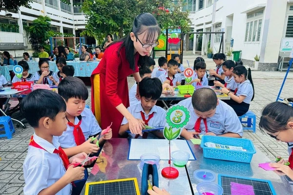 “Tiết học mở” của học sinh TPHCM. Ảnh: TG