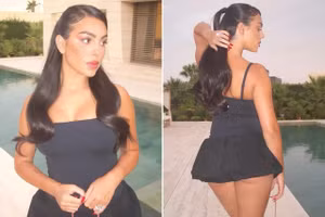 Bạn gái Ronaldo gây ‘bão mạng’ vì váy siêu ngắn