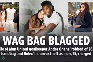 Vợ thủ thành Andre Onana bị cướp túi xách và đồng hồ đắt tiền