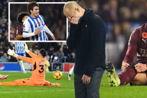 Man City bại trận, Pep Guardiola ‘lập kỷ lục chưa từng có’ 