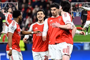 Arsenal gây thất vọng ở Champions League 