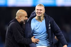 HLV Pep Guardiola: 'Haaland chạm tầm vĩ đại của Messi và Ronaldo'