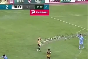 Video: Trúng pháo sáng, cầu thủ chấn thương hy hữu