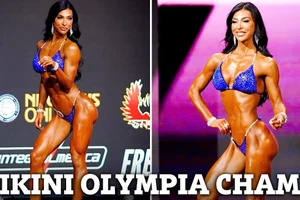 Vóc dáng như tạc tượng của nhà vô địch thể hình Bikini Olympia 2024