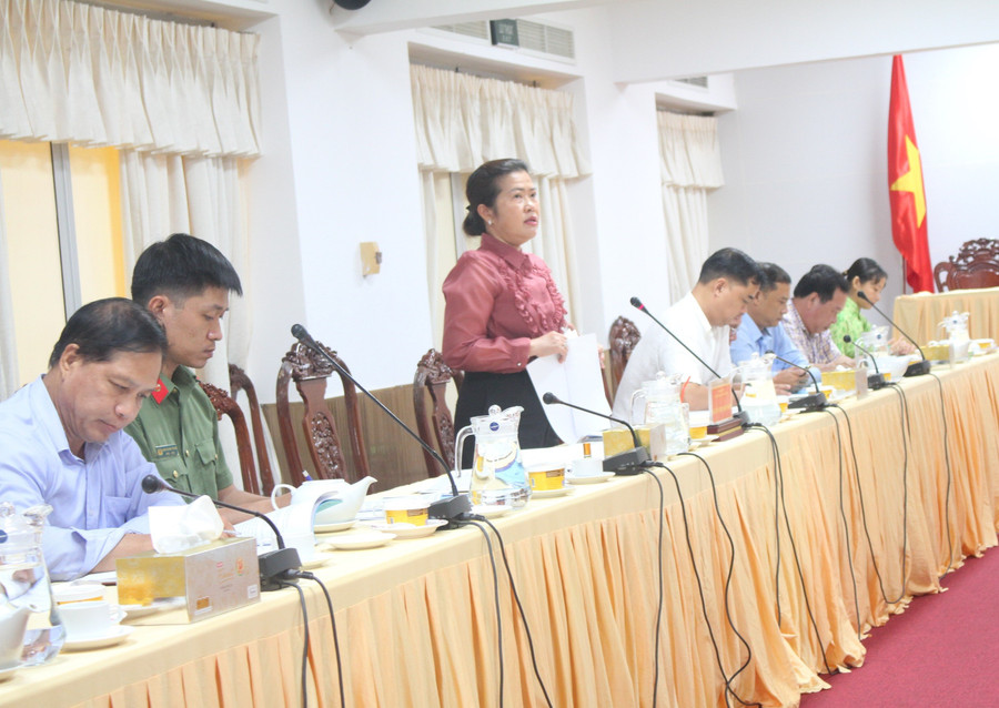 Bà Nguyễn Thị Ngọc Điệp, Phó Chủ tịch UBND TP Cần Thơ phát biểu chỉ đạo tại cuộc họp. can-tho-san-sang-ky-thi-ts-10-anh-5.jpg