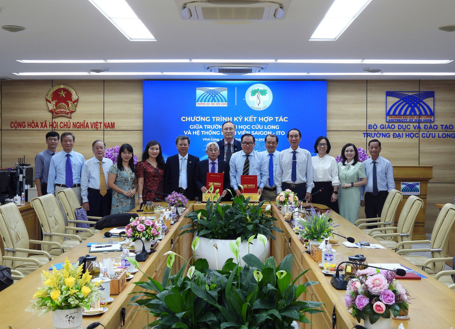 Trường ĐH Cửu Long và Hệ thống bệnh viện Saigon - ITO ký kết hợp tác trong lĩnh vực y tế, chăm sóc sức khỏe.