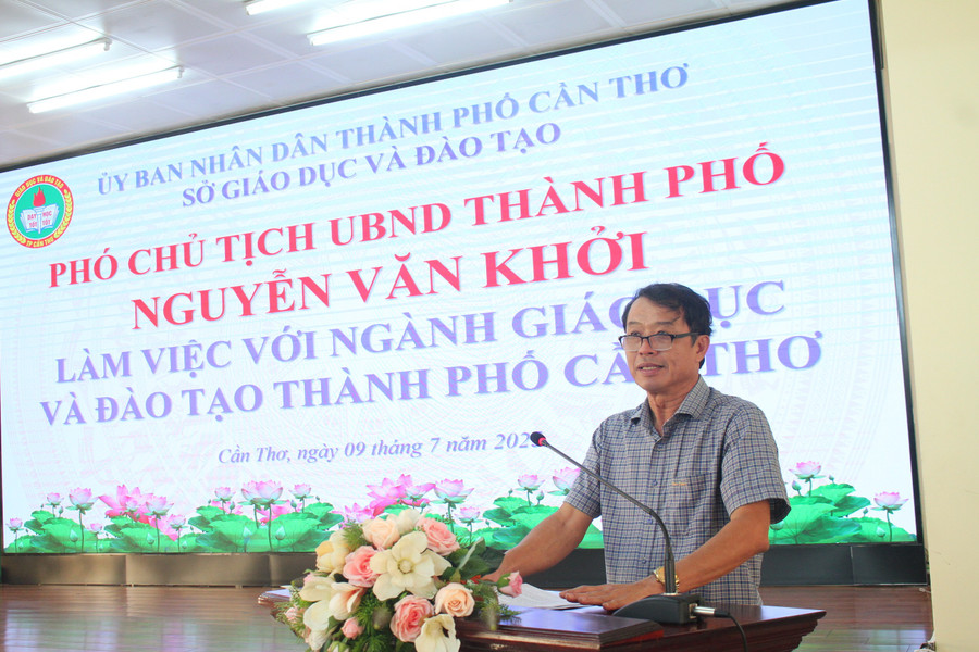 Ông Nguyễn Văn Khởi, Phó Chủ tịch UBND TP Cần Thơ phát biểu tại buổi làm việc.