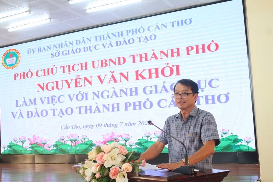 Ông Nguyễn Văn Khởi, Phó Chủ tịch UBND TP Cần Thơ phát biểu tại buổi làm việc.