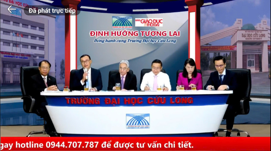 Chương trình được Livestream trên Fanpage Facebook chính thức của Báo Giáo dục và Thời đại và Trường ĐH Cửu Long. tu-van-truc-tuyen-4.jpg