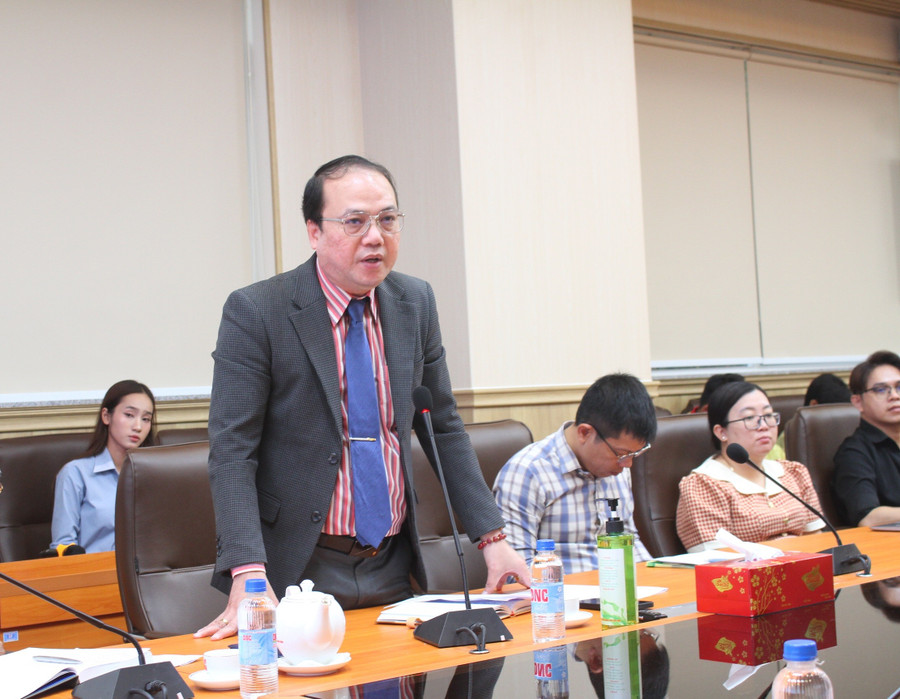 TS Trần Hữu Xinh, Phó Hiệu trưởng Trường ĐH Nam Cần Thơ thông tin việc thực hiện mô hình. pho-bien-gd-phap-luat-5.jpg