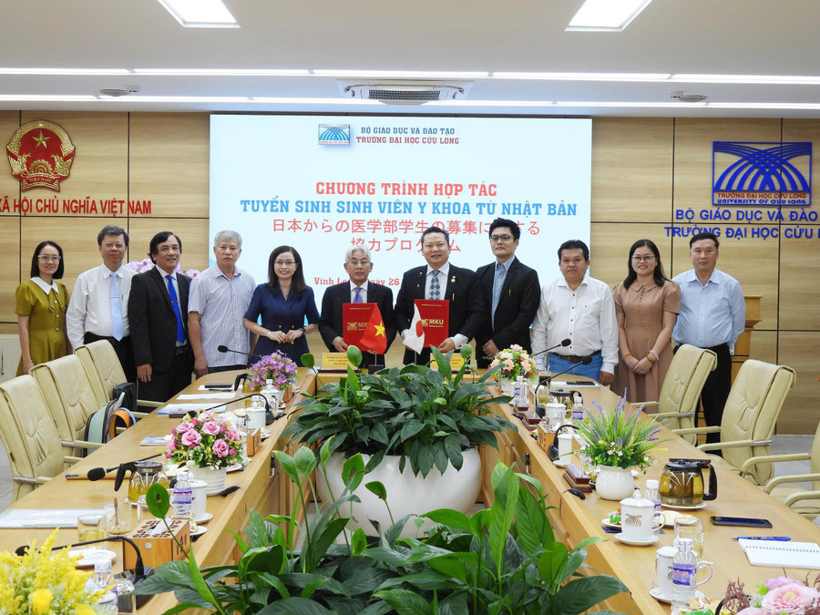 Trường ĐH Cửu Long ký bản ghi nhớ với Viện JAMWEI (Nhật Bản) hợp tác đào tạo bác sĩ dành cho SV Nhật Bản.