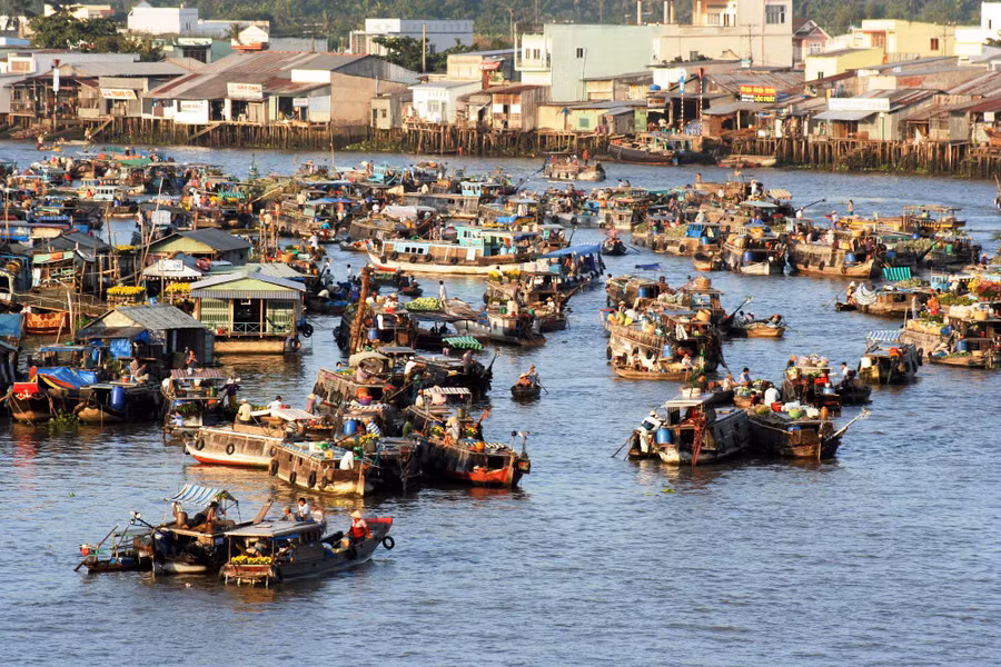 Chợ nổi Cái Răng, TP Cần Thơ.