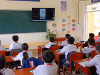 Giờ học tại Trường Tiểu học Tân Kiều 3 (Đốc Binh Kiều, Đồng Tháp).