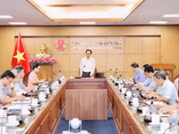 Bộ trưởng Hoàng Minh Sơn - Trưởng Ban Chỉ đạo, chủ trì cuộc họp.