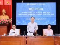 Bộ trưởng Hoàng Minh Sơn chủ trì Hội nghị. Ảnh: Nguyễn Mạnh.