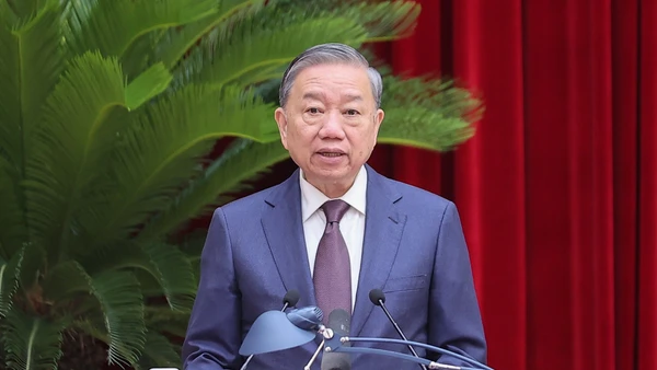 Tổng Bí thư Tô Lâm phát biểu khai mạc Hội nghị.