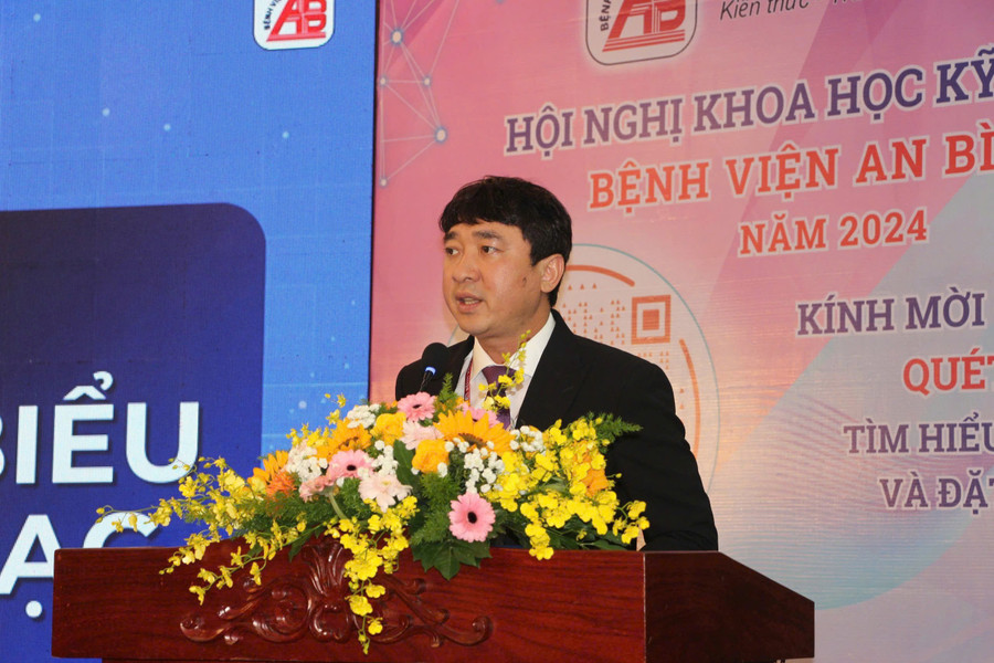 BS.CKII Hồ Hải Trường Giang – Giám đốc Bệnh viện An Bình phát biểu tại hội nghị. 9a840ba8a3211e7f4730.jpg