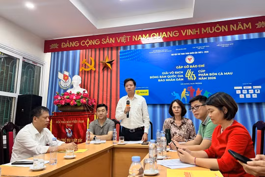 Ban tổ chức thông tin về Giải vô địch bóng bàn quốc gia Báo Nhân Dân lần thứ 44.