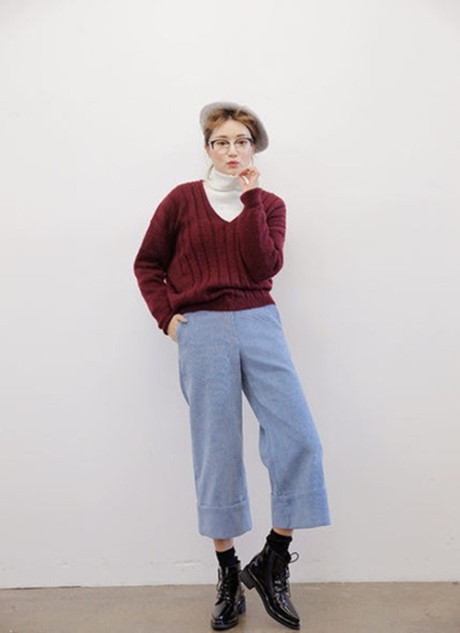 Mac dep va sang voi mau do Bordeaux - Anh 8