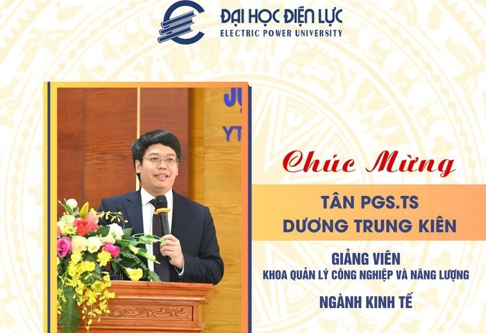 Tân Phó Giáo sư, Tiến sĩ Dương Trung Kiên thuộc ngành Kinh tế.