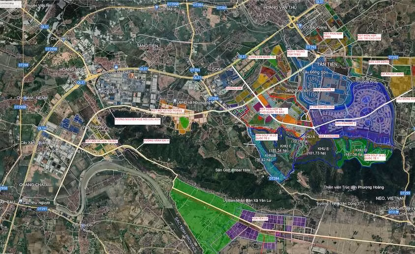 Bản đồ mặt bằng tổng thể Khu đô thị mới Nội Hoàng - Ion City. Ảnh: Tuta