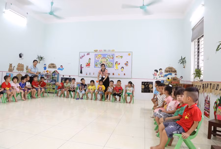 Học sinh Trường Mầm non Liên Chung (tỉnh Bắc Ninh). 