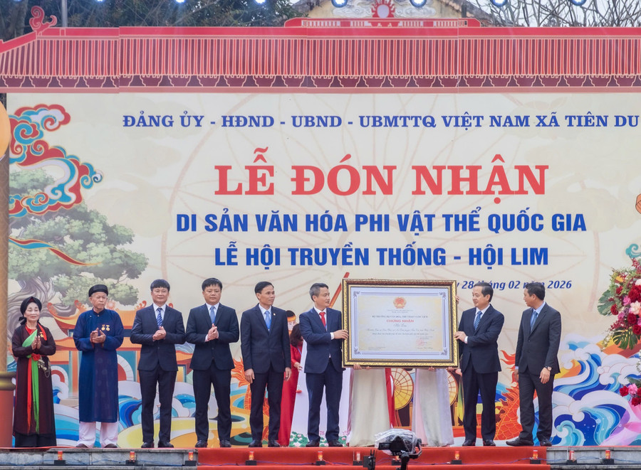 Hội Lim đón nhận danh hiệu Di sản văn hóa phi vật thể Quốc gia