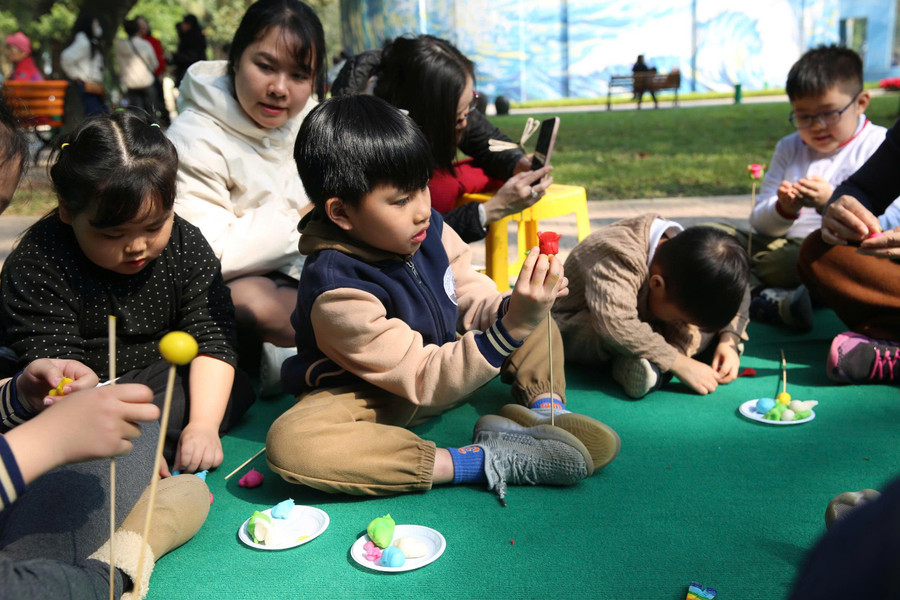 Học sinh đến với chương trình được thỏa sức sáng tạo.