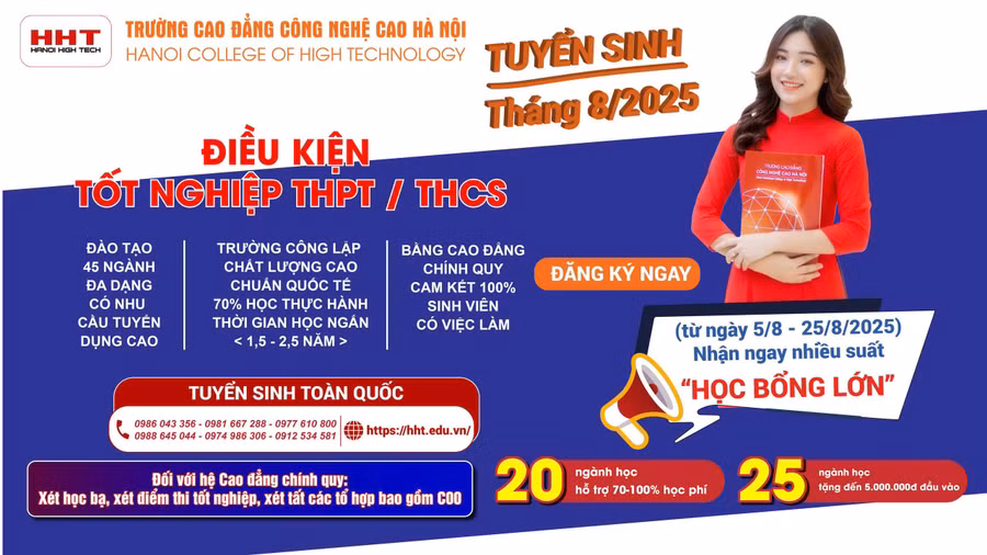 HHT thông báo tuyển sinh.