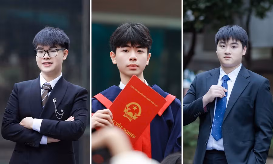 Từ trái sang phải: Thân Đức Chính, Phùng Quang Hưng, Tạ Ngọc Minh.