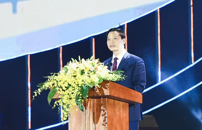 Ông Vương Quốc Tuấn, Chủ tịch UBND tỉnh Bắc Ninh phát biểu tại buổi lễ. z6772246383295-ad323de26e63e397cc09af1f90ab4700.jpg