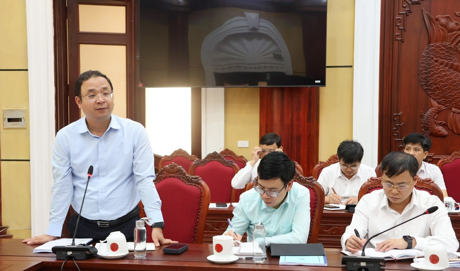 Giám đốc Sở GD&ĐT Bắc Ninh - Nguyễn Thế Sơn thông tin về các kỳ thi. 28-8.jpg