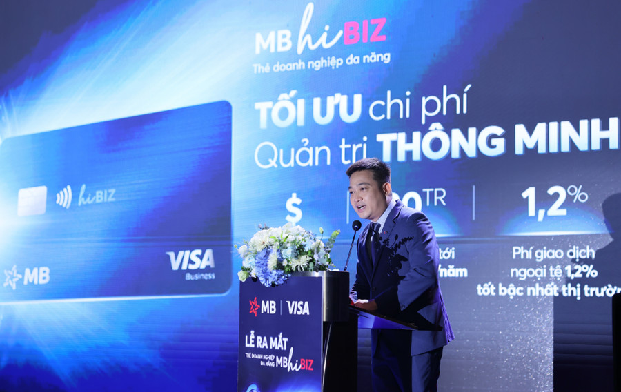 Đại diện MB - ông Nguyễn Xuân Cường phát biểu.