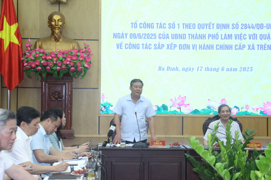 Phó Chủ tịch Thường trực UBND TP Hà Nội Lê Hồng Sơn kết luận buổi làm việc. ba-dinh3.jpg