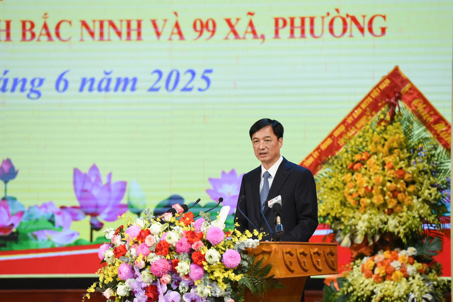 Ông Nguyễn Duy Ngọc, Chủ nhiệm Ủy ban Kiểm tra Trung ương phát biểu tại lễ công bố. n-5.jpg