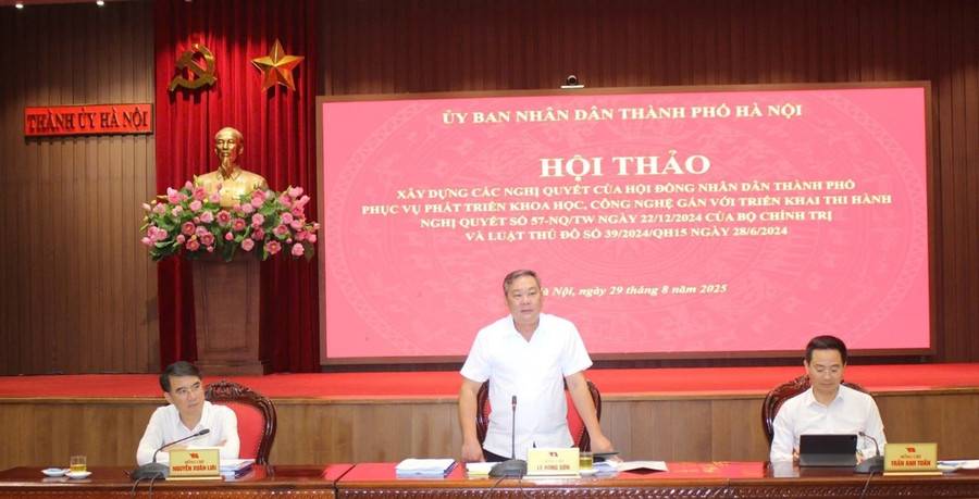 Ông Lê Hồng Sơn - Phó chủ tịch Thường trực UBND TP Hà Nội phát biểu kết luận hội thảo. picture2.jpg